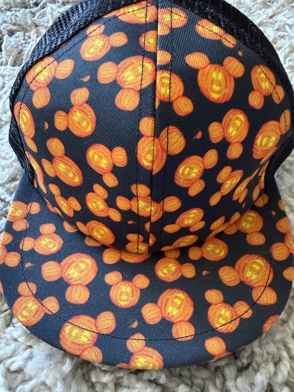 Kids' George Hat with Orange Pumpkin Mickey